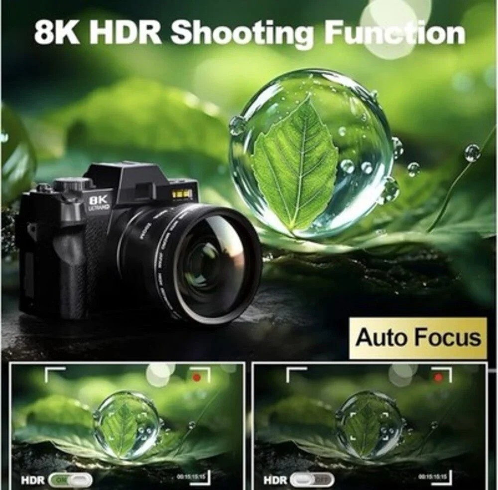 New in Box 8K&64MP Digital Cameras,16X Zoom, WiFi, 180° Flip Screen, Autofocus